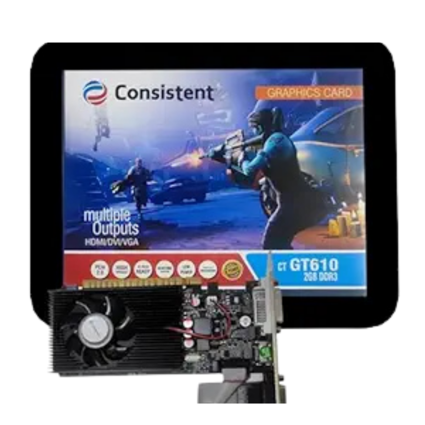 CONSISTENT GT 610 2GB Graphics Card