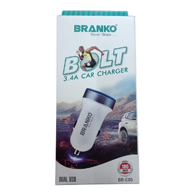 CAR CHARGER WITH CABLE 3.34A BRANKO