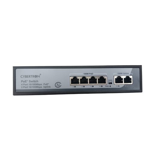 CYBERTRON CYB-4PE-2UE-VIL-E Switch 10/100mbps 4 Ports POE Internal Power