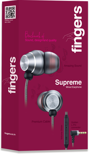 EARPHONE WIRED FINGERS SUPREME